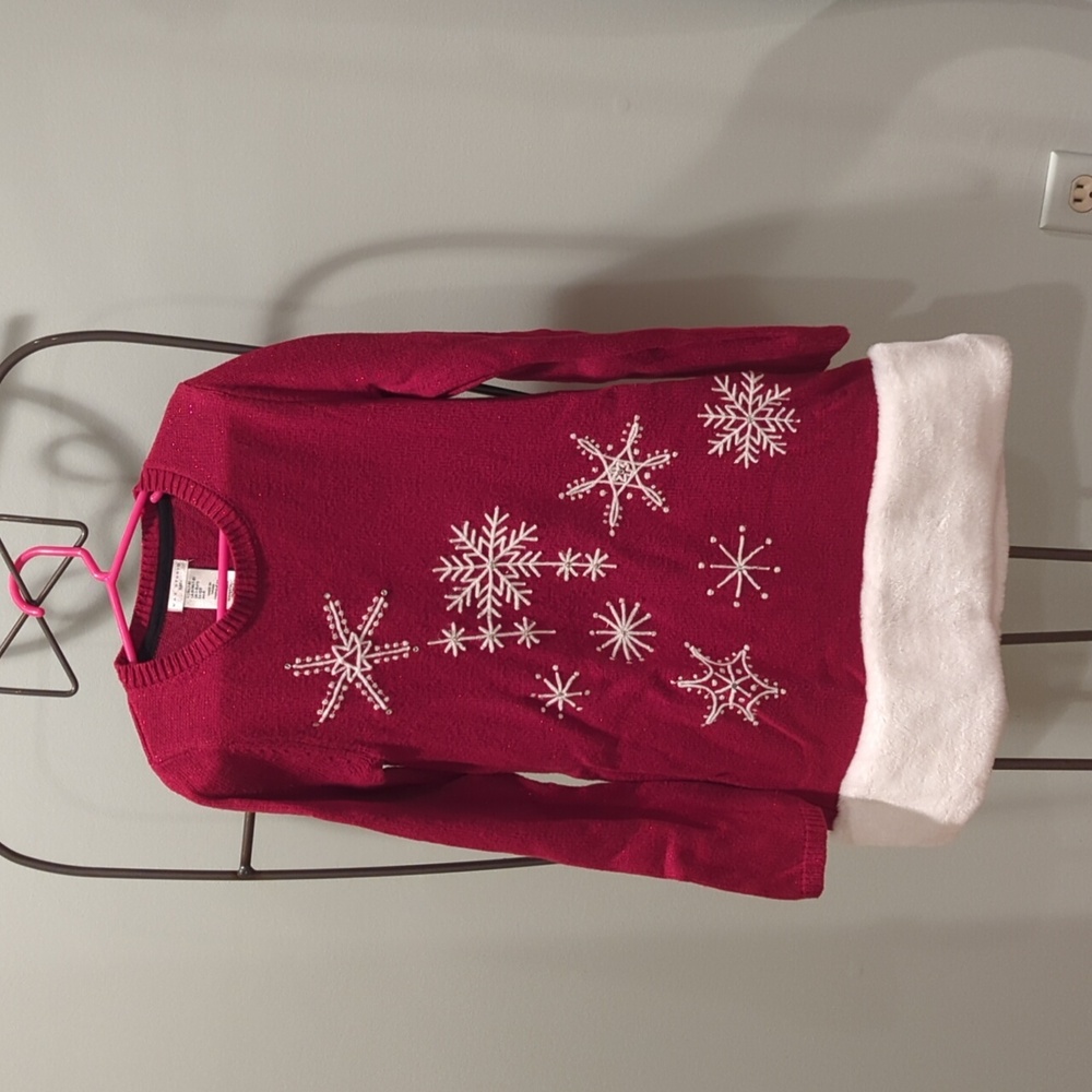 Red Snowflake Sparkle Sweater Dresses (Sisters/matching)
